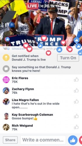 Donald Trump (Facebook Live)