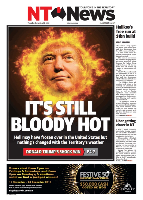 And The Best Trump Newspaper Headline Goes To...? B&T