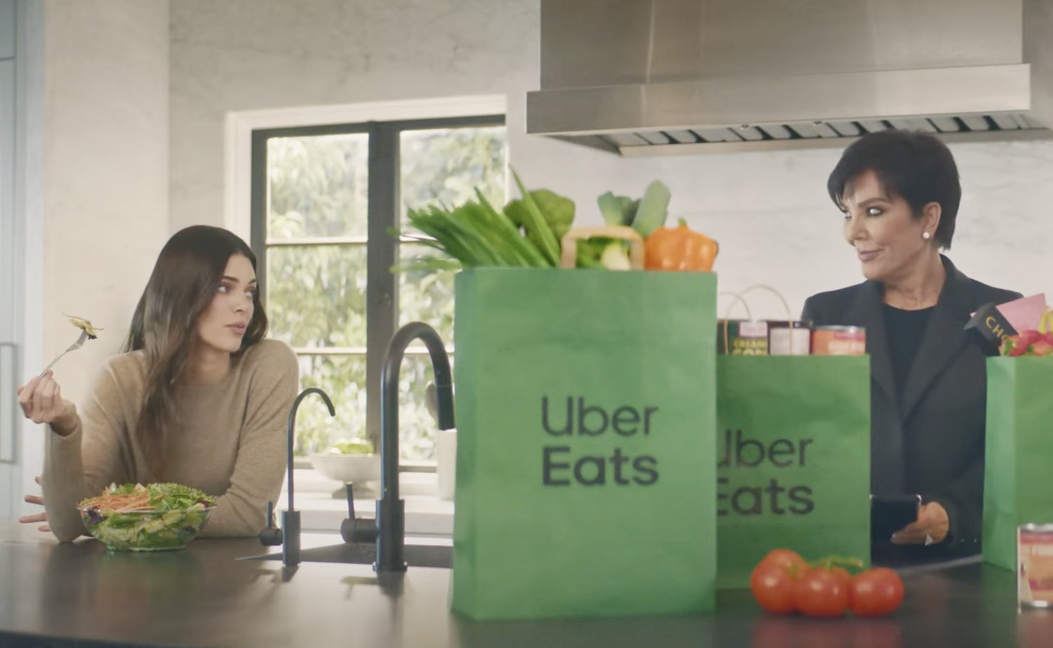 Kris & Kendall Jenner Head A Host Of Stars For Uber Eats' New "Get