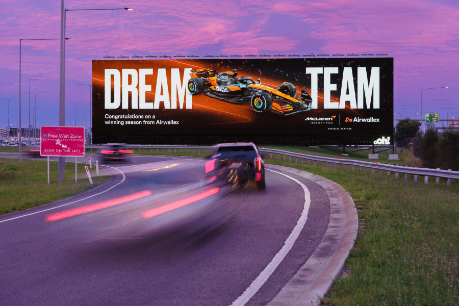 Airwallex Delivers Huge OOH Takeover To Celebrate McLaren Star Lando Norris’ Historic F1 Win